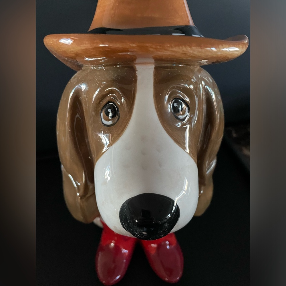 The Pioneer Woman Cookie Jar Cowboy Boots & Hat Charlie Basset Hound NOS 12” - Picture 2 of 6